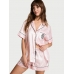 Піжама Сатин Victoria’s Secret Glazed Satin Short Pajama Set, Рожева