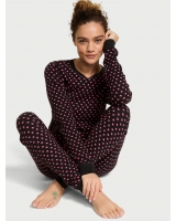Термо піжама Victoria’s Secret Thermal Long Pajama Set, Біла з лого VS