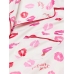 Піжама Сатин Victoria’s Secret Glazed Satin Short Pajama Set, Біла з губами