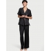 Піжама Сатин Victoria’s Secret Satin Long Pajama Set, Чорна
