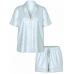 Піжама Сатин Victoria’s Secret Glazed Satin Short Pajama Set, Blue Butterfly