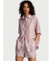 Піжама Victoria's Secret Cotton-Modal Short Pajama Set, Rose Herringbone