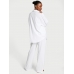 Піжама Victoria’s Secret Modal-Cotton Striped Long Pajama Set, Біла