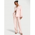 Піжама Victoria's Secret Flannel Long PJ Set, Рожева смужка