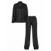Піжама Сатин Victoria’s Secret Glazed Satin Long Pajama Set, Black Stripe Jacquard