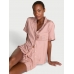 Піжама Сатин Victoria’s Secret Glazed Satin Short Pajama Set, Royal Pink Jacquard
