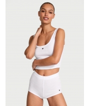 Піжама Victoria's Secret 100% Cotton Tank Short Pajama Set, Біла