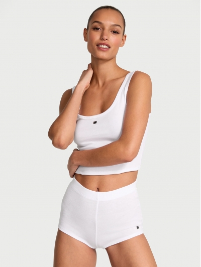 Піжама Victoria's Secret 100% Cotton Tank Short Pajama Set, Біла