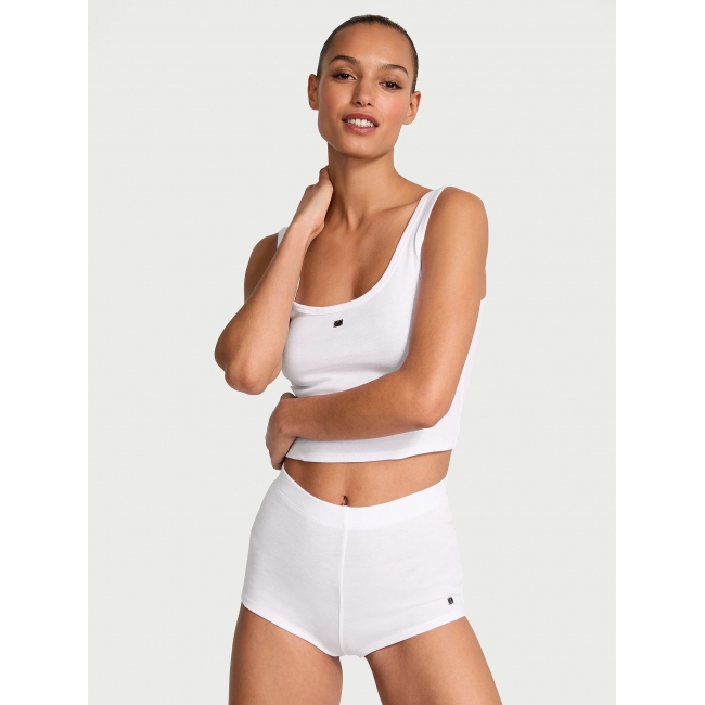 Піжама Victoria's Secret 100% Cotton Tank Short Pajama Set, Біла