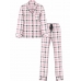 Піжама Victoria's Secret Flannel Long PJ Set, Рожева клітинка з люрексом
