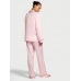 Піжама Сатин Victoria’s Secret Glazed Satin Long Pajama Set,Рожева з вишивкою