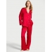 Піжама Сатин Victoria’s Secret Glazed Satin Long Pajama Set, Червона у горох
