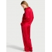 Піжама Сатин Victoria’s Secret Glazed Satin Long Pajama Set, Червона у горох
