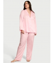 Піжама Сатин Victoria’s Secret Glazed Satin Long Pajama Set, Angel Pink