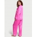 Піжама Сатин Victoria’s Secret Glazed Satin Long Pajama Set, Яскраво-рожева