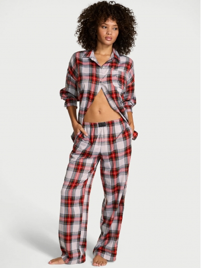 Піжама Victoria’s Secret Modal-Cotton Long Pajama Set, Tartan Plaid