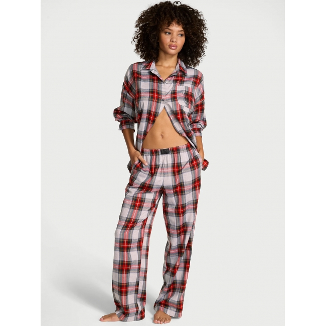 Піжама Victoria’s Secret Modal-Cotton Long Pajama Set, Tartan Plaid