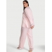 Піжама Сатинова у Рожеву Смужку Victoria’s Secret Glazed Satin Long Pajama Set, Pretty Blossom Iconic Stripes