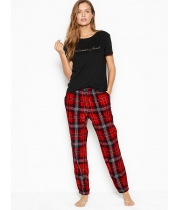 Піжама Victoria's Secret The Lounge PJ, Black Check