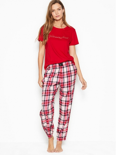 Піжама Victoria's Secret The Lounge PJ, Red Check