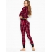 Термо піжама Victoria's Secret Thermal PJ Set, Fuschia Check Plaid