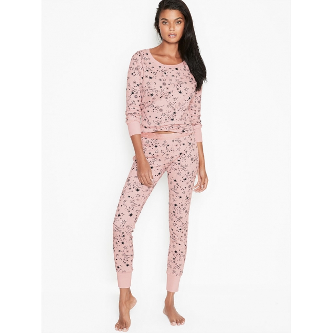 Термо піжама Victoria's Secret Thermal PJ Set, Pink Starry Sky