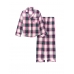 Піжама Victoria's Secret Cotton Printed Flannel Long PJ Set, Біла в клітку