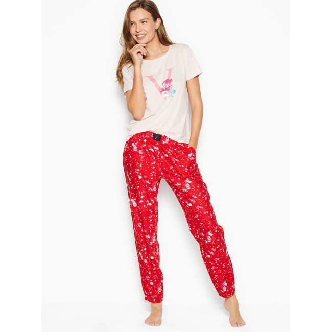 Піжама Victoria's Secret The Lounge PJ, White V Logo