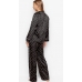 Атласна Піжама Victoria's Secret Long PJ Set, Black Hearts