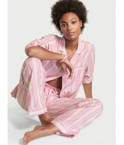 Піжама Victoria's Secret Flannel Long PJ Set, Полоска