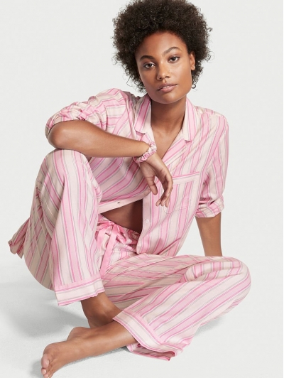 Піжама Victoria's Secret Flannel Long PJ Set, Полоска