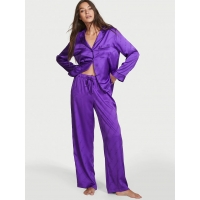 Піжама Сатин Victoria's Secret Long PJ Set, Purple