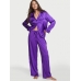 Піжама Сатин Victoria's Secret Long PJ Set, Purple