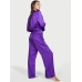 Піжама Сатин Victoria's Secret Long PJ Set, Purple
