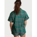 Піжама Victoria's Secret Flannel Short PJ Set, Зелена клітинка