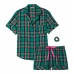Піжама Victoria's Secret Flannel Short PJ Set, Зелена клітинка