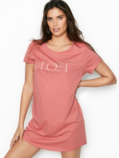 Нічна сорочка Victoria's Secret Scoopneck Sleepshirt, Apricot