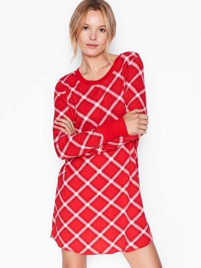 Нічна сорочка Victoria's Secret Fireside Sleepshirt, Red Сage