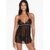 Пеньюар зі Стразами Victoria's Secret Sequin Slip, Black