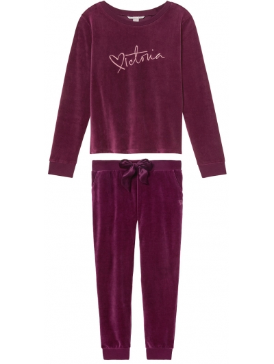 Велюровий костюм Victoria's Secret Velour Crossback Pullover&Velour Jogger