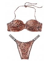 Купальник Бандо Victoria's Secret Mallorca Twist-front Леопардовий