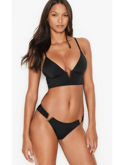 Купальник роздільний Victoria's Secret Monaco V-Hardware Swim чорний