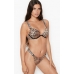 Купальник роздільний зі стразами Victoria Secret Shine Strap Swim леопардовий з подвійним пушапом