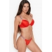 Купальник роздільний із стразами Victoria's Secret Shine Strap Swim червоний з подвійним пушапом