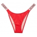 Купальник роздільний із стразами Victoria's Secret Shine Strap Swim червоний з подвійним пушапом