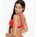 Купальник роздільний із стразами Victoria's Secret Shine Strap Swim червоний з подвійним пушапом