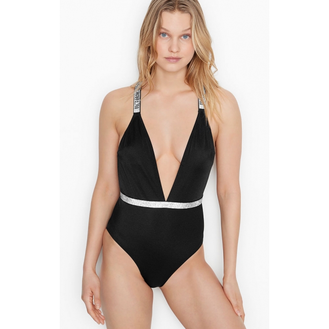 Купальник зі стразами Victoria's Secret Shine Strap чорний