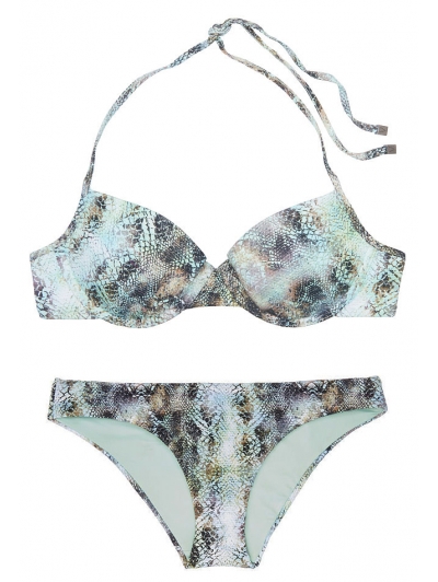 Купальник Victoria's Secret Push-Up Fabulous Top & Cheeky Bottom, зміїний принт