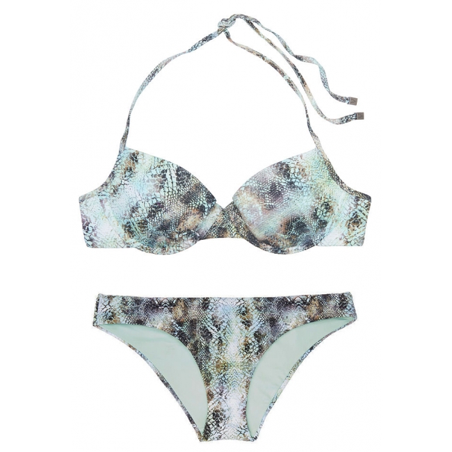 Купальник Victoria's Secret Push-Up Fabulous Top & Cheeky Bottom, зміїний принт