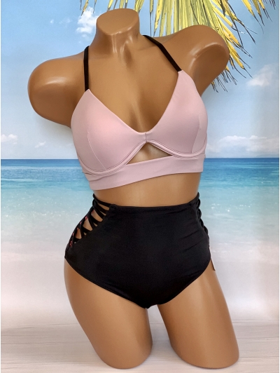 Купальник Victoria's Secret Pink Strappy Plunge & High-Waist Bikini